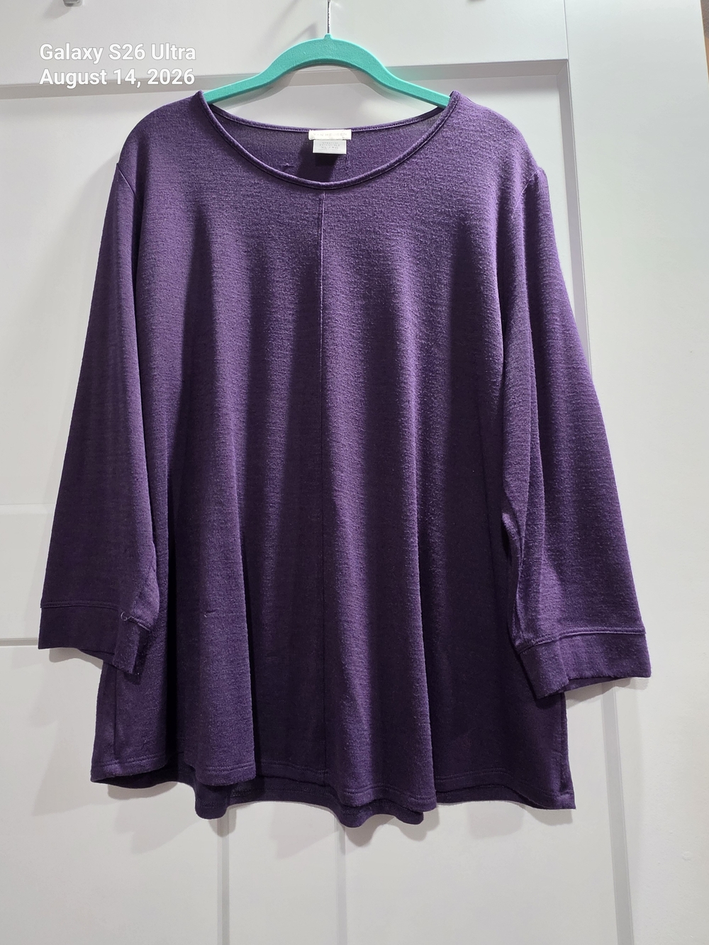 Van Heusen Purple Long-Sleeve Relaxed Tunic